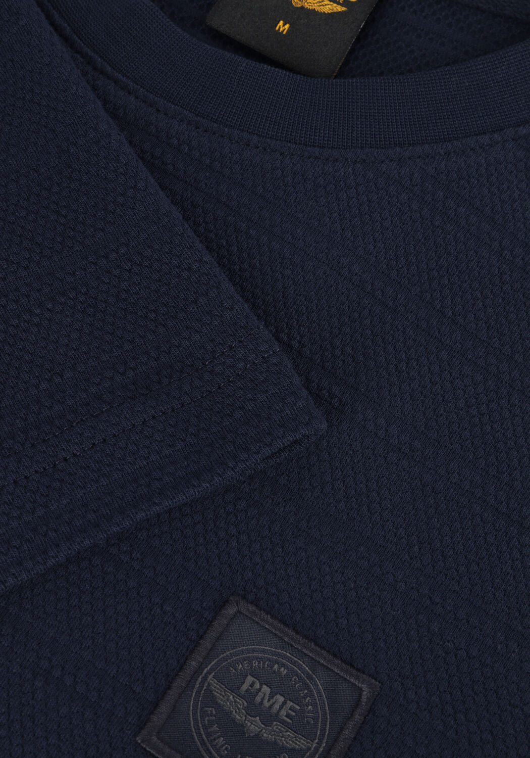 Blaue PME LEGEND T-shirt SHORT SLEEVE R-NECK JACQUARD STRIPES - large