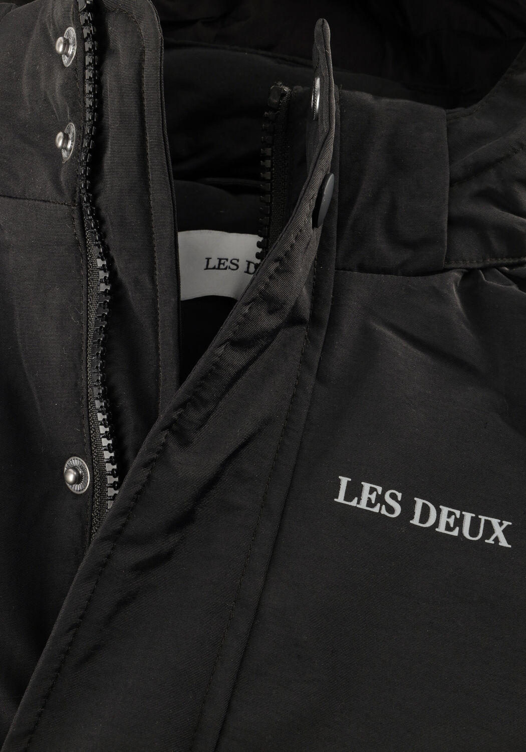 Schwarze LES DEUX Wattierte Jack NATE SOLID PADDED COAT KIDS - large