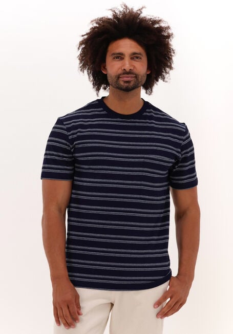 Dunkelblau ANERKJENDT T-shirt AKKIKKI CURVE STRIPE TEE - large