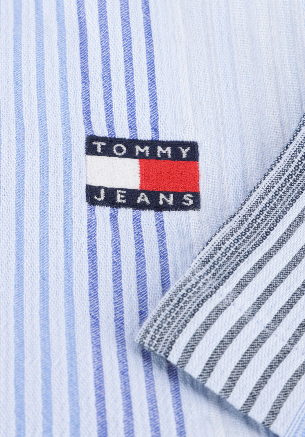 Blaue TOMMY JEANS Casual-Oberhemd TJM RLX STRIPE SS SHIRT EXT - large