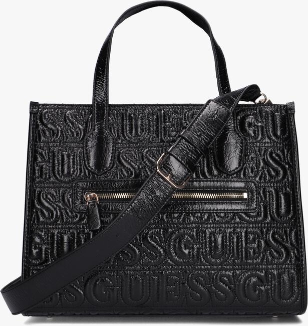 Schwarze GUESS Handtasche SILVANA 2 COMPARTMENT TOTE - large