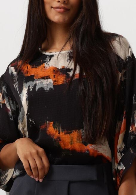 Schwarze SUMMUM Top TOP PAINTED PRINT - large