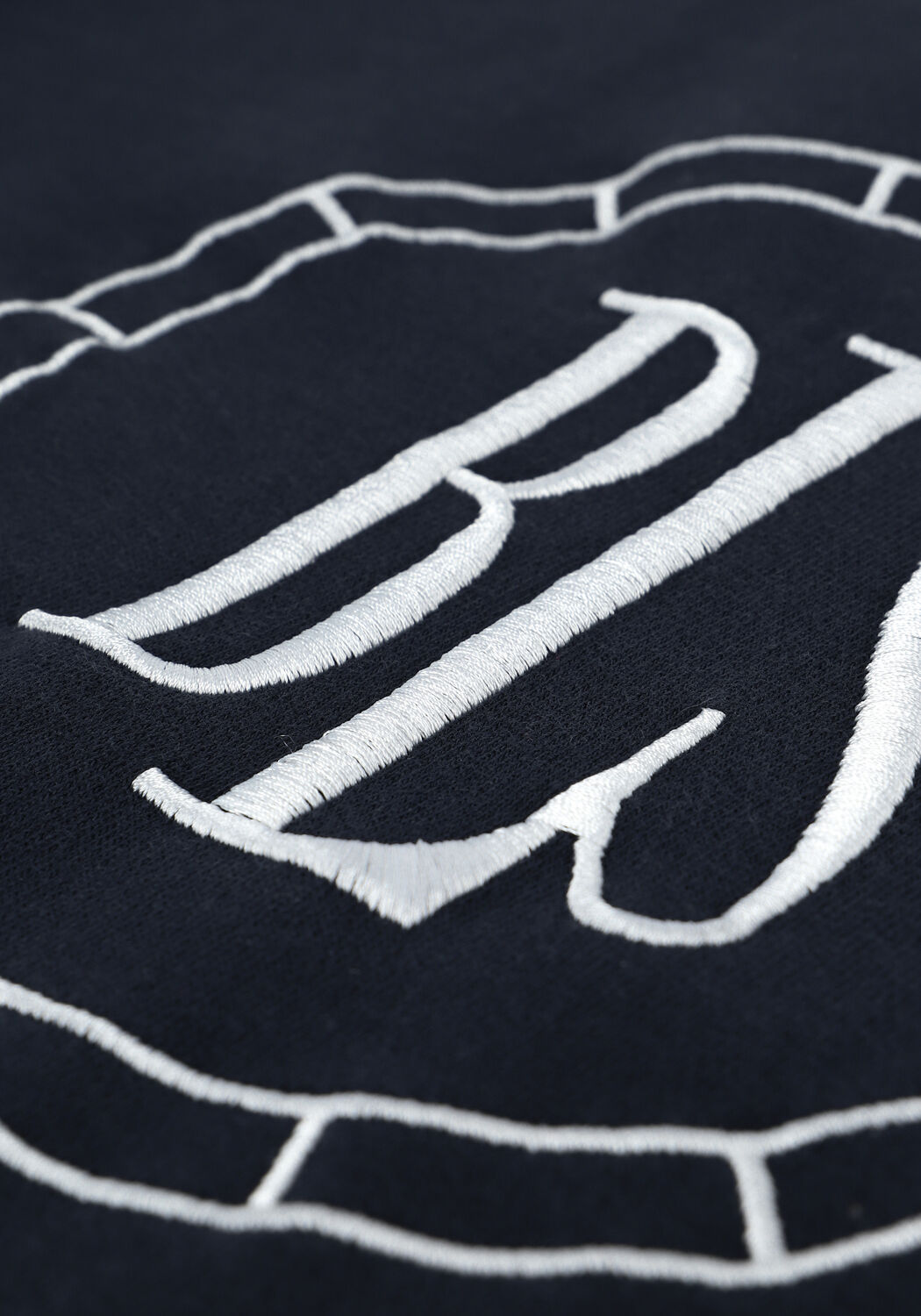 Dunkelblau BLS HAFNIA Sweatshirt COMPASS CHEST APPLIQUE CREWNEC - large