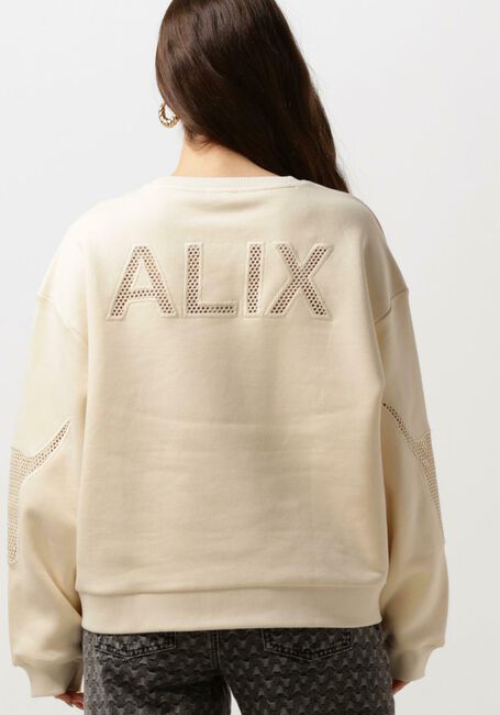 Ecru ALIX THE LABEL Pullover LADIES KNITTED MESH SWEATER - large