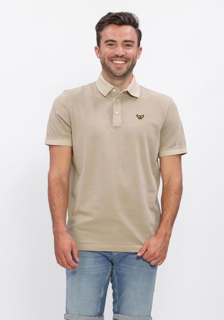 Beige PME LEGEND Polo-Shirt SHORT SLEEVE POLO PIQUE GARMENT DYED TAILWING - large
