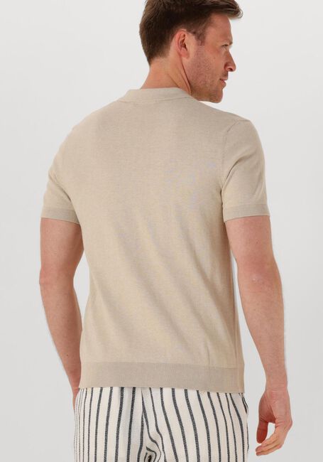 Beige SELECTED HOMME Polo-Shirt SLHBERG SS KNIT POLO NOOS - large
