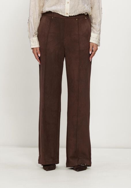 Braune NUKUS Weite Hose JILL PANTS SUEDINE - large