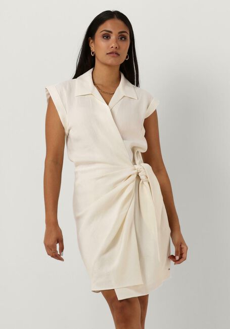 Weiße TOMMY HILFIGER Minikleid LINEN SLEEVELESS WRAP DRESS - large