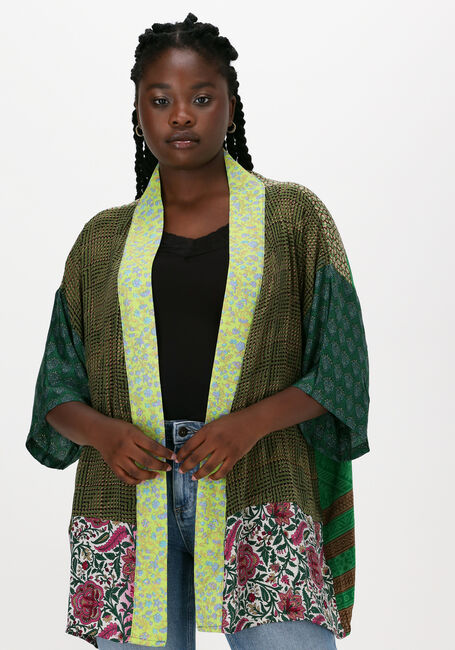Gr&uuml;ne SISSEL EDELBO Kimono LOTUS SHORT MIX KIMONO - large