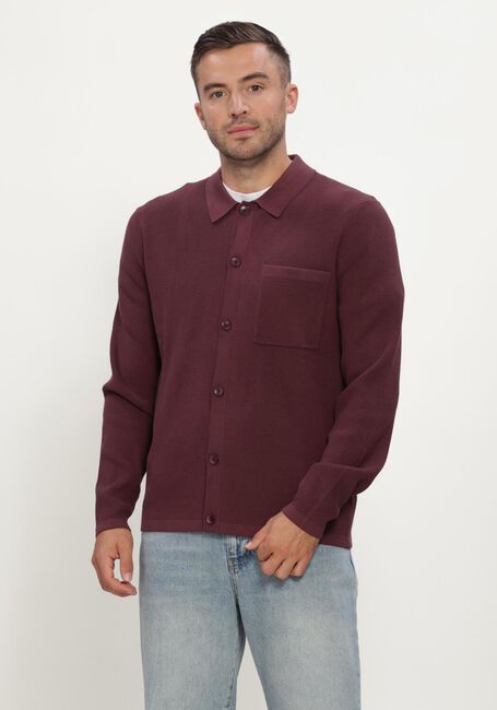 Bordeaux ANERKJENDT Strickjacke AKSVEND NEEDLE RIB KNIT CARDIGAN - large