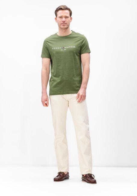 Olive TOMMY HILFIGER T-shirt TOMMY LOGO TEE - large