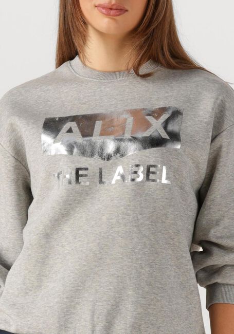 Graue ALIX THE LABEL Pullover FOIL LOGO SWEATER - large