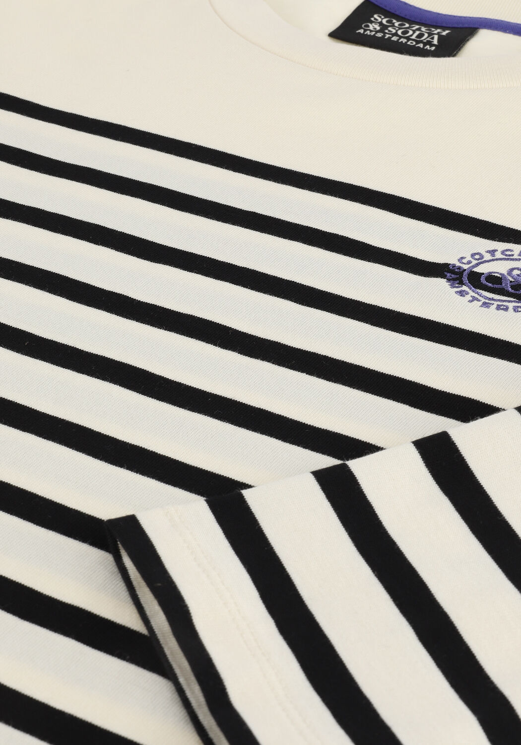 Nicht-gerade weiss SCOTCH & SODA T-shirt STRIPED LONG-SLEEVED T-SHIRT W - large