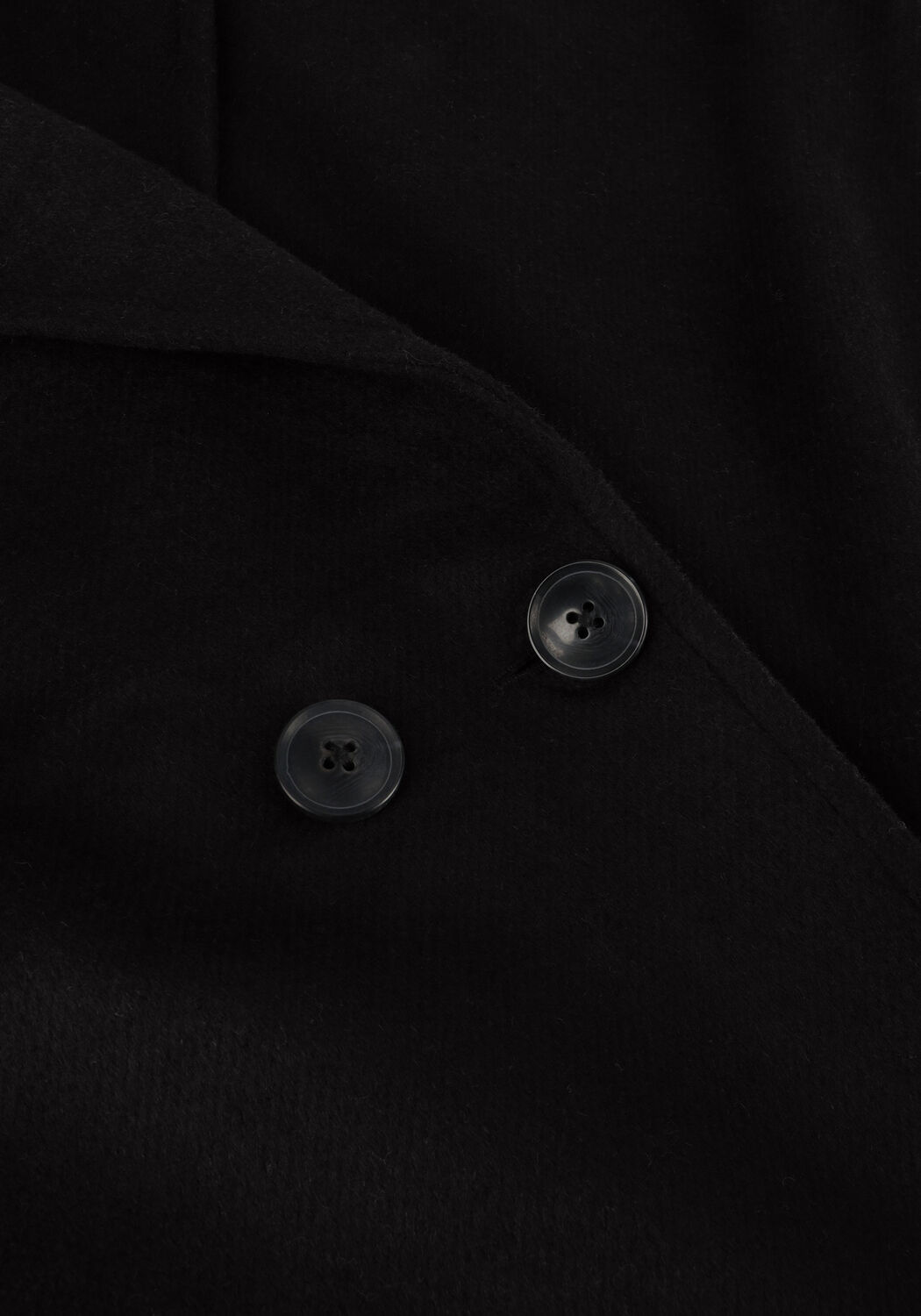 Schwarze NOTRE-V M&auml;ntel WOOL COAT LONG - large