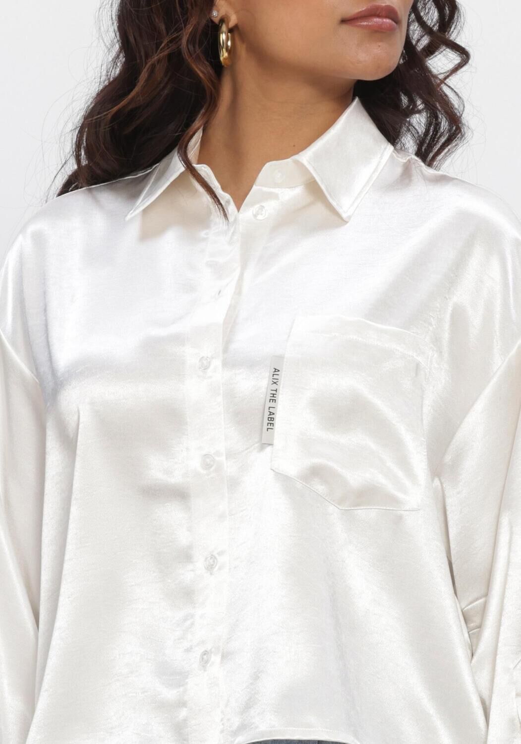 Wei&szlig;e ALIX THE LABEL Blusen SATIN BLOUSE - large