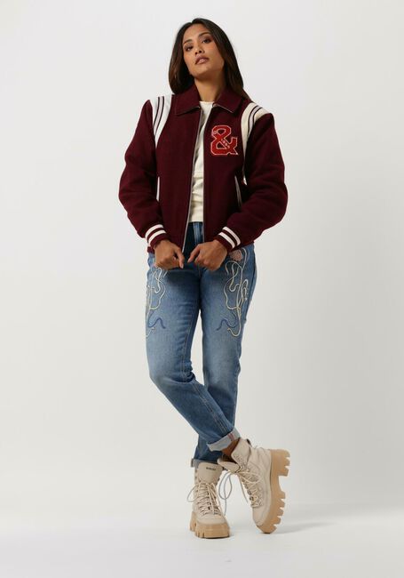 Bordeaux SCOTCH & SODA Jack VARSITY JACKET IN WOOL BLEND - large