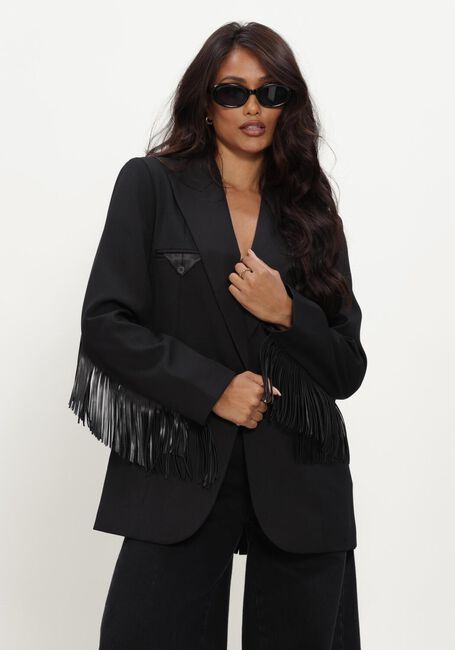 Schwarze HAUTE L'AMITI&Eacute; Blazer PREMIERE FRINGE BLAZER - large