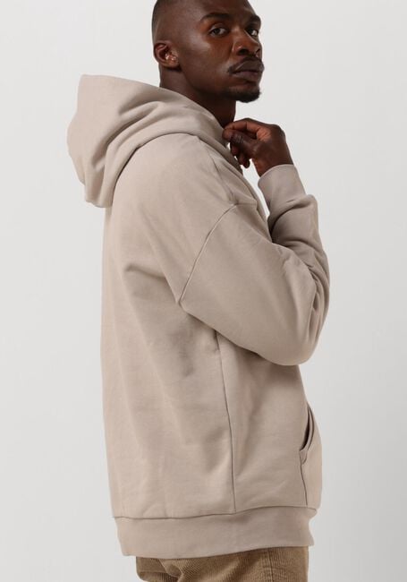 Beige COLOURFUL REBEL Sweatshirt UNI PATCH DROPPED SHOULDER HOODIE - large