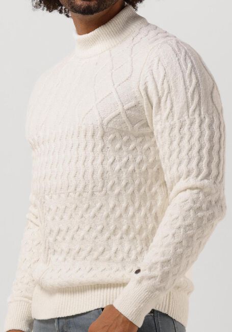 Beige CAST IRON Pullover MOCK NECK COTTON SOFT BOUCLE - large