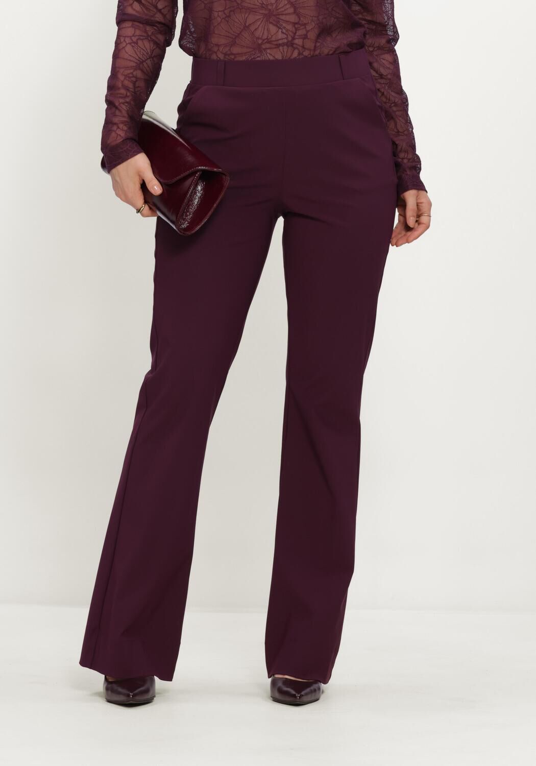 Bordeaux STUDIO ANNELOES Hose FLAIR BONDED TROUSERS - large