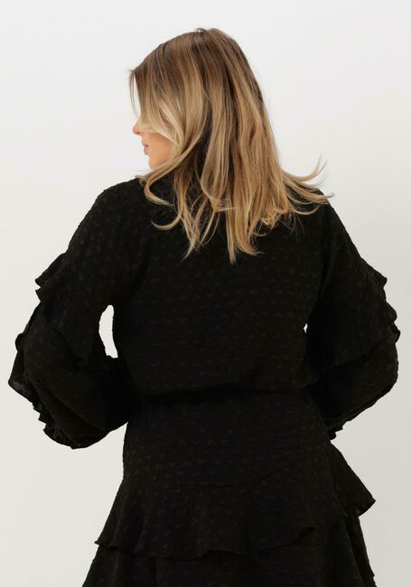 Schwarze REFINED DEPARTMENT Blusen MILAYA WOVEN RUFFLE BLOUSE - large
