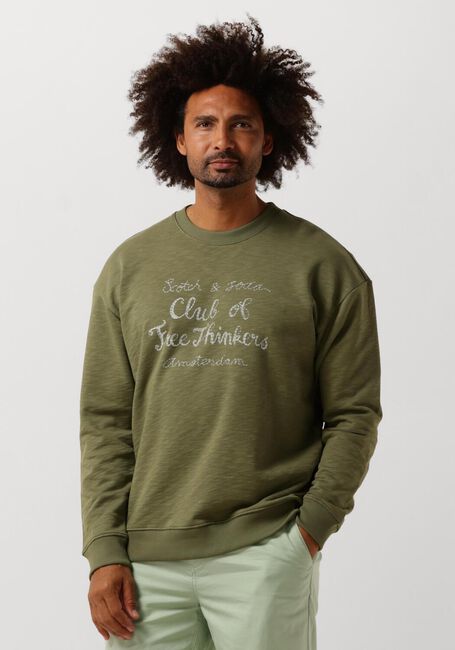 Grüne SCOTCH & SODA Sweatshirt CHEST ARTWORK SWEATSHIRT - large