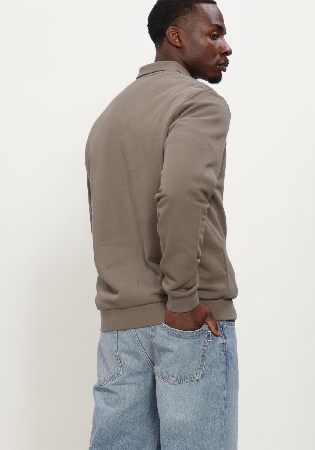 Gr&uuml;ne LYLE & SCOTT Pullover LOOPBACK QUARTER ZIP SWEAT - large