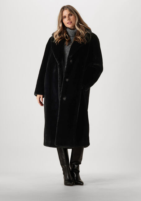 Schwarze STAND STUDIO Fake-Fur-Jack MARIA COAT SOFT - large