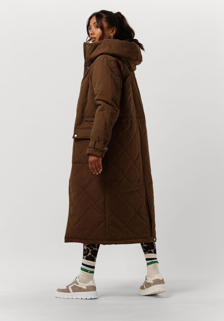 Braune OBJECT Wattierte Jack KATIE LONG COAT - large