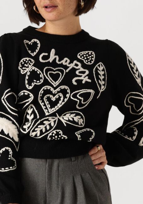 Schwarze FABIENNE CHAPOT Pullover VESPER PULLOVER - large