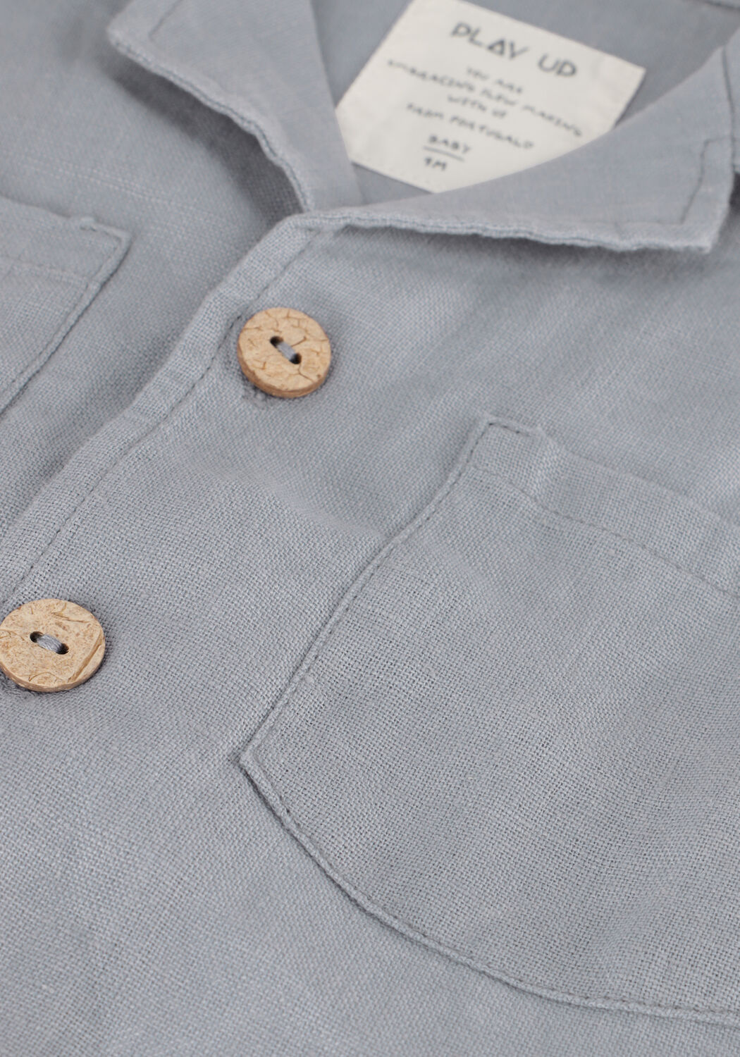 Blaue PLAY UP Tops & T-shirts LINEN SHIRT - large