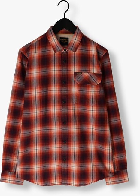 Rote PME LEGEND Casual-Oberhemd LONG SLEEVE SHIRT CTN TWILL CHECK - large