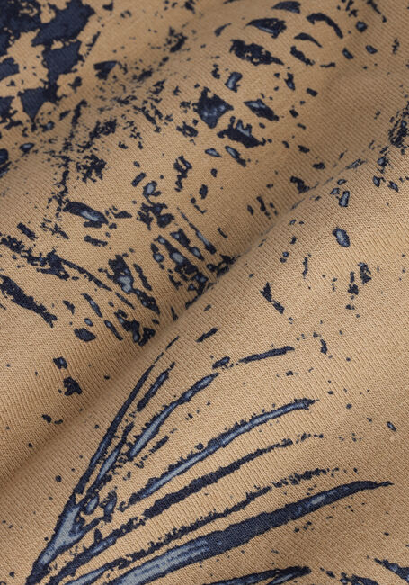 Camelfarbene INDIAN BLUE JEANS Pullover CREWNECK PALM AOP - large