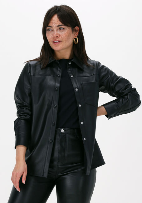 Schwarze NA-KD Blusen PU SHIRT - large