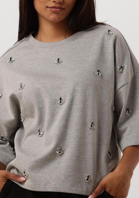 Weiße SUMMUM T-shirt BOXY SWEATSHIRT EMBELLISHED SWEAT - large