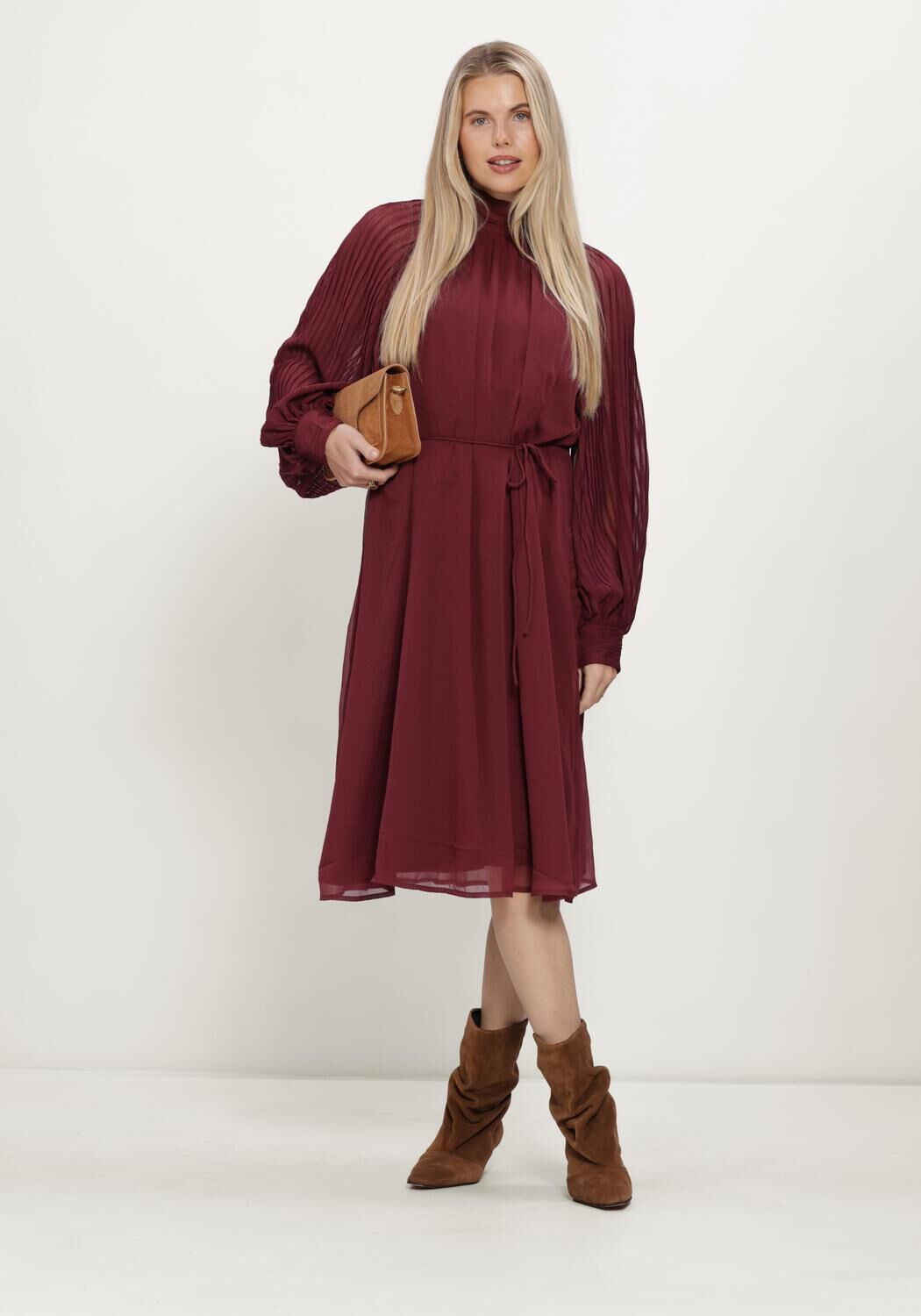 Bordeaux Y.A.S. Maxikleid YASOLERA LS MIDI DRESS S. - large
