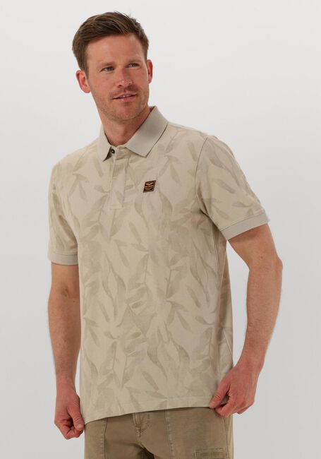 Beige PME LEGEND Polo-Shirt TWO TONE PIQUE PRINTED - large