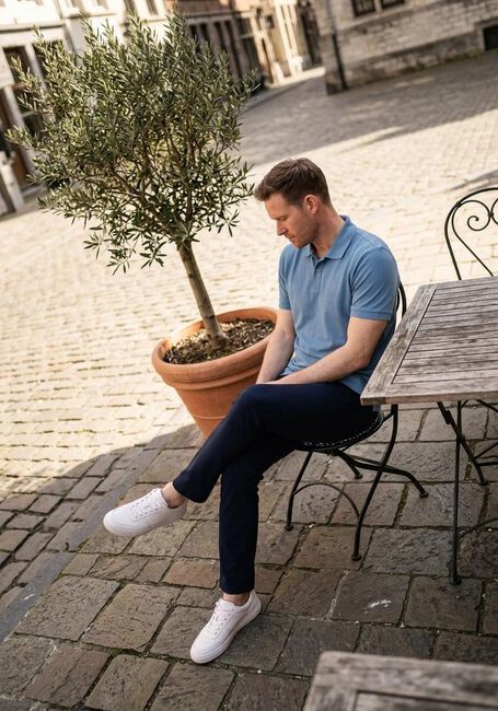 Blaue BOSS BLACK Polo-Shirt PALLAS - large