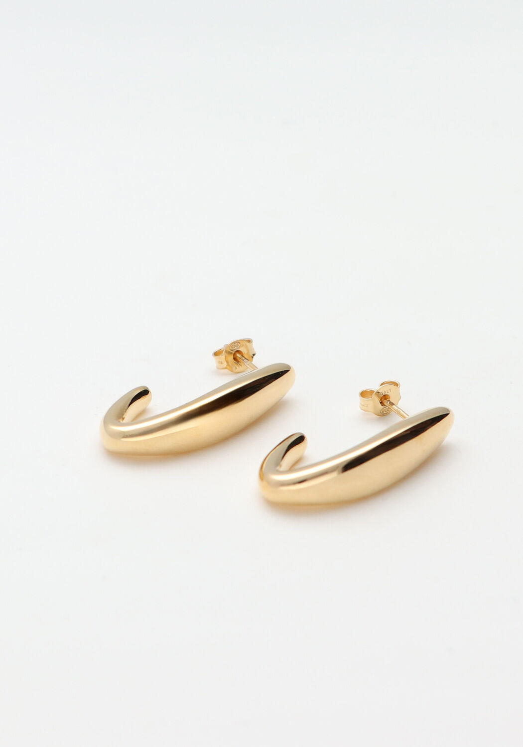 Goldfarbig LOTT. GIOIELLI Ohrringe CL EARRING CURVED OVAL CREOLE S - large