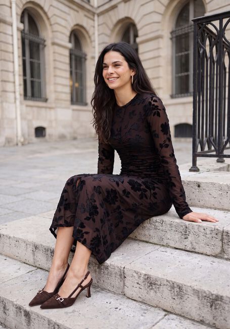 Braune Y.A.S. Maxikleid YASMARENA LS LONG DRESS S - large