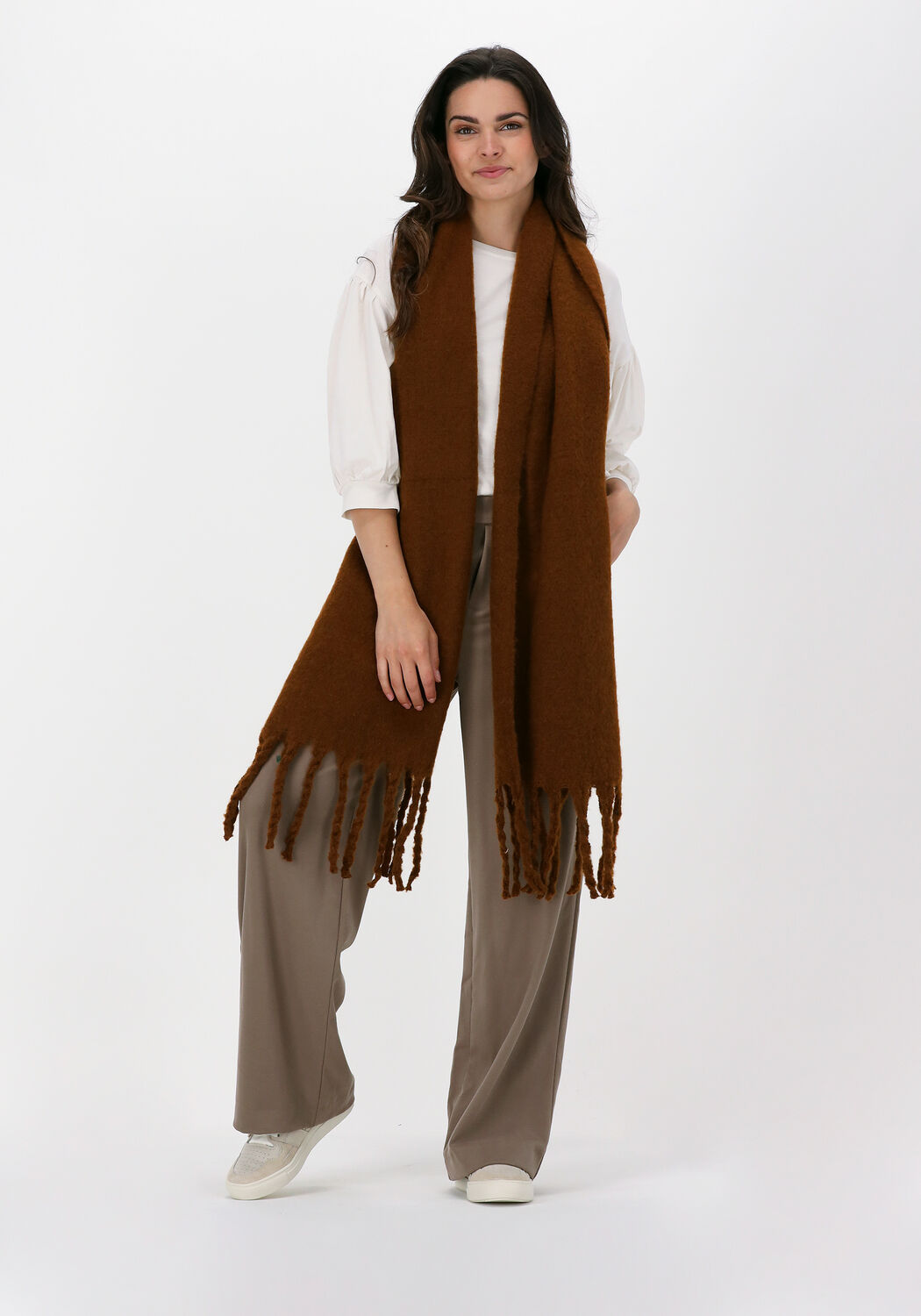 Cognacfarbene OMODA Schal S21357 - large