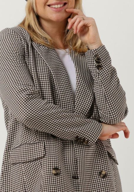 Braune COLOURFUL REBEL Blazer RIKKI JACQUARD DOGTOOTH BOYFRIEND BLAZER - large