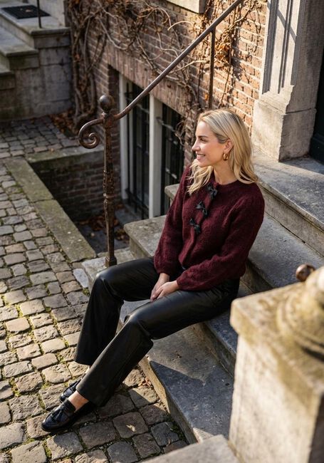 Bordeaux Y.A.S. Strickjacke YASBONA LS KNIT CARDIGAN S. - large