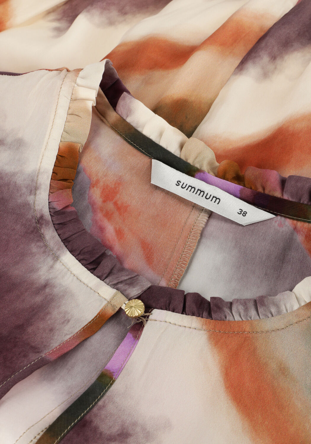 Mehrfarbige/Bunte SUMMUM Blusen TOP LONG SLEEVES ZIGZAG PRINT - large