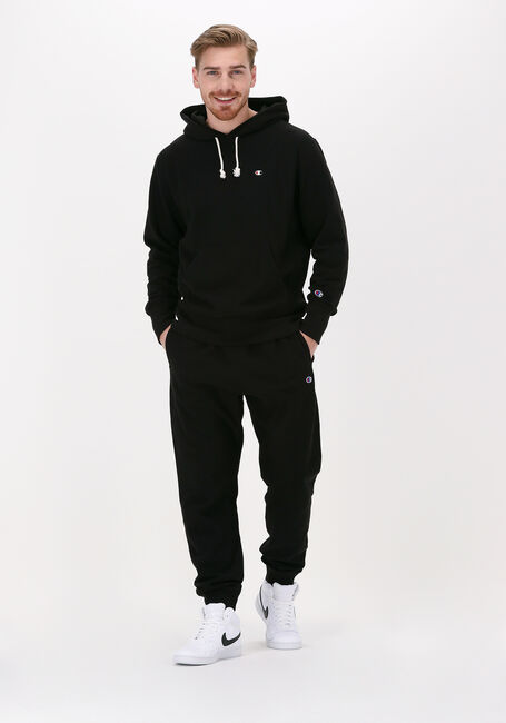 Schwarze CHAMPION Sweatshirt HOODED SWEATSHIRT MEN - large