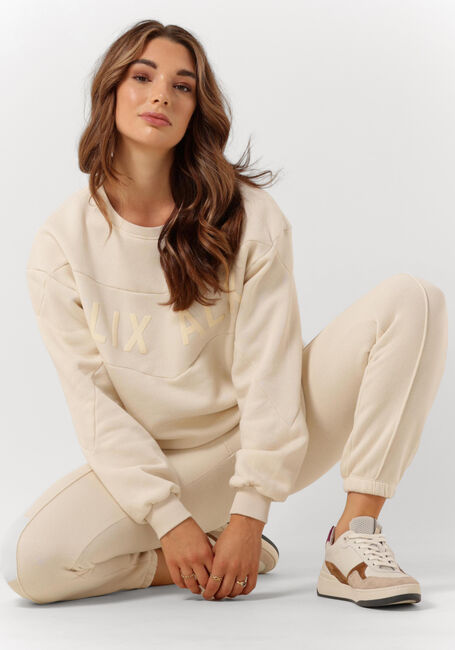 Ecru ALIX THE LABEL Jogginghose LADIES KNITTED SWEAT PANTS - large