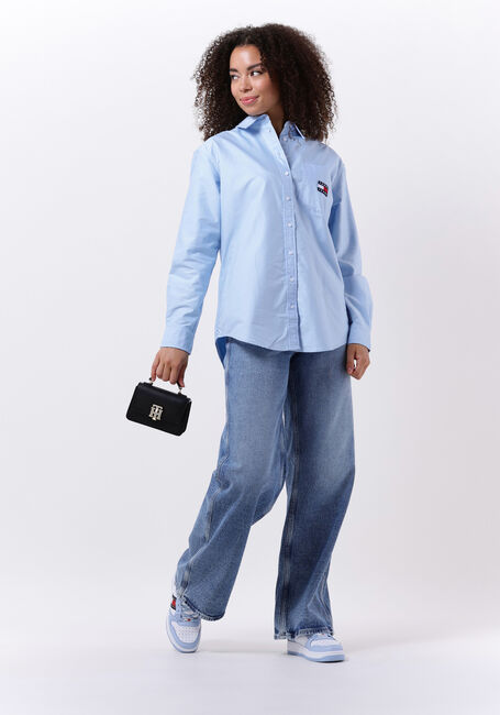 Blaue TOMMY JEANS Blusen TJW BADGE BOYFRIEND SHIRT - large