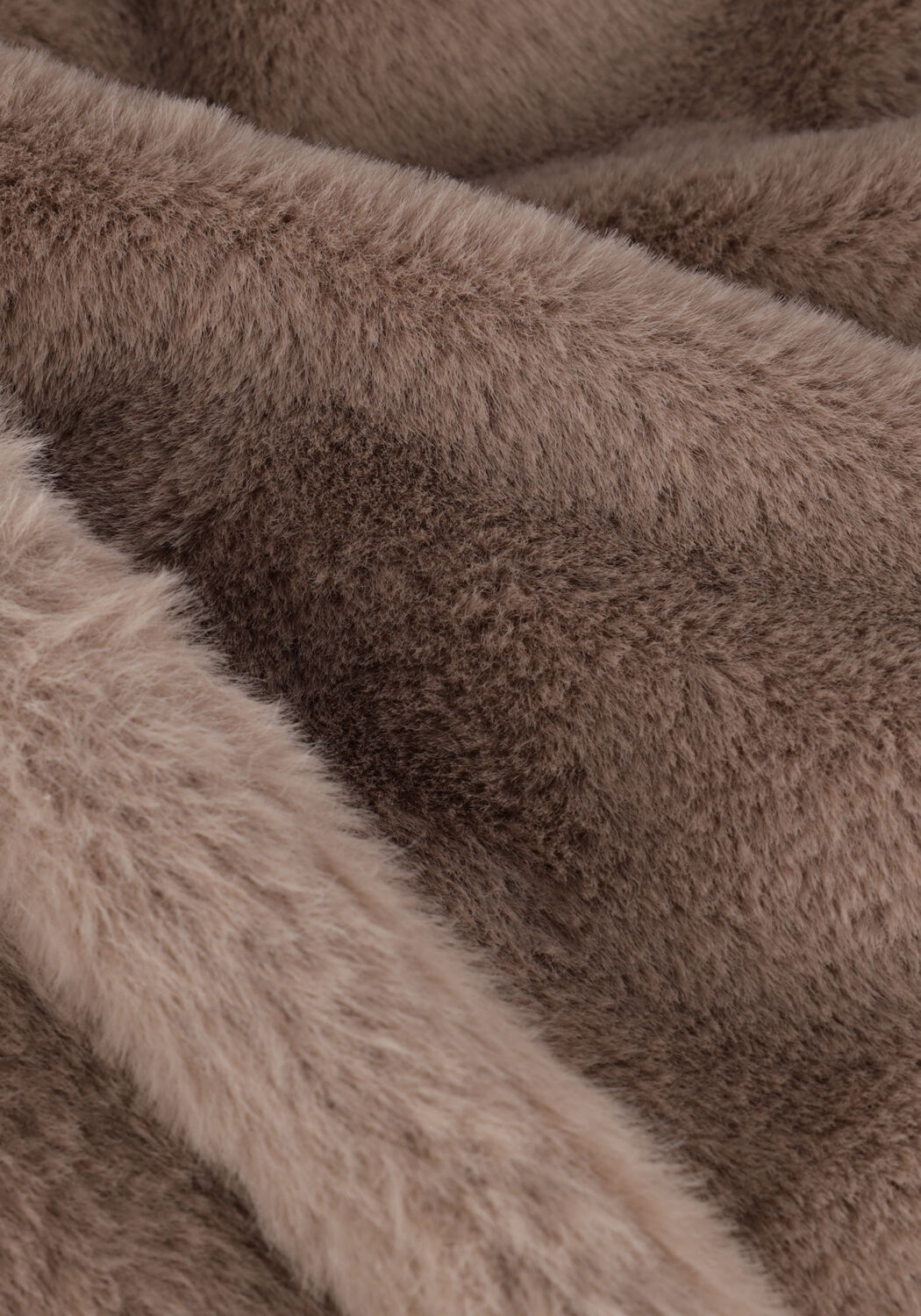 Taupe NOTRE-V Fake-Fur-Jack FUR LONG COAT - large