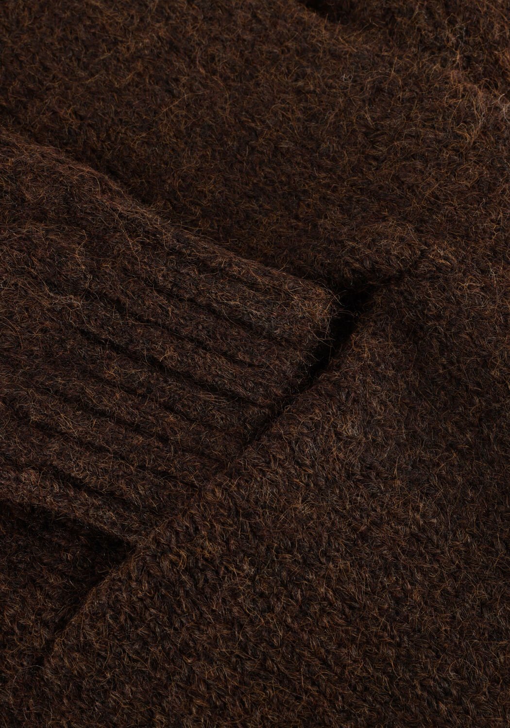 Braune OBJECT Pullover OBJMILU LS LO LONG KNIT CARDIGAN - large