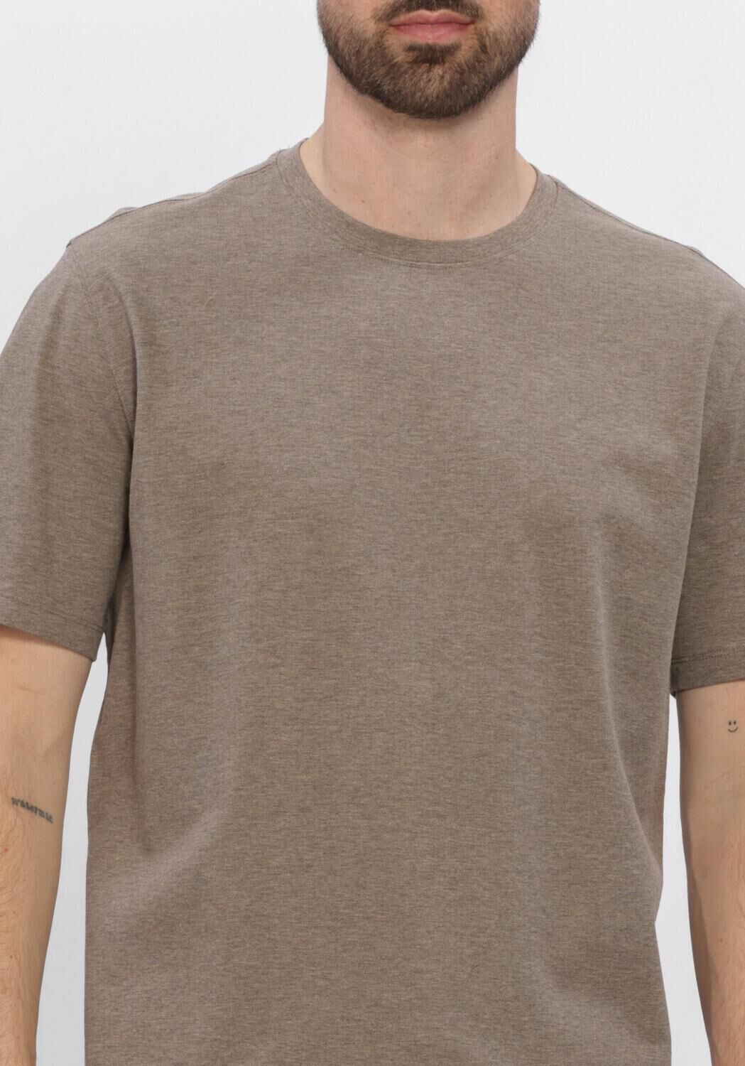 Braune PROFUOMO T-shirt T-SHIRT CREW NECK MERCERIZED STRETCH PIQUE - large